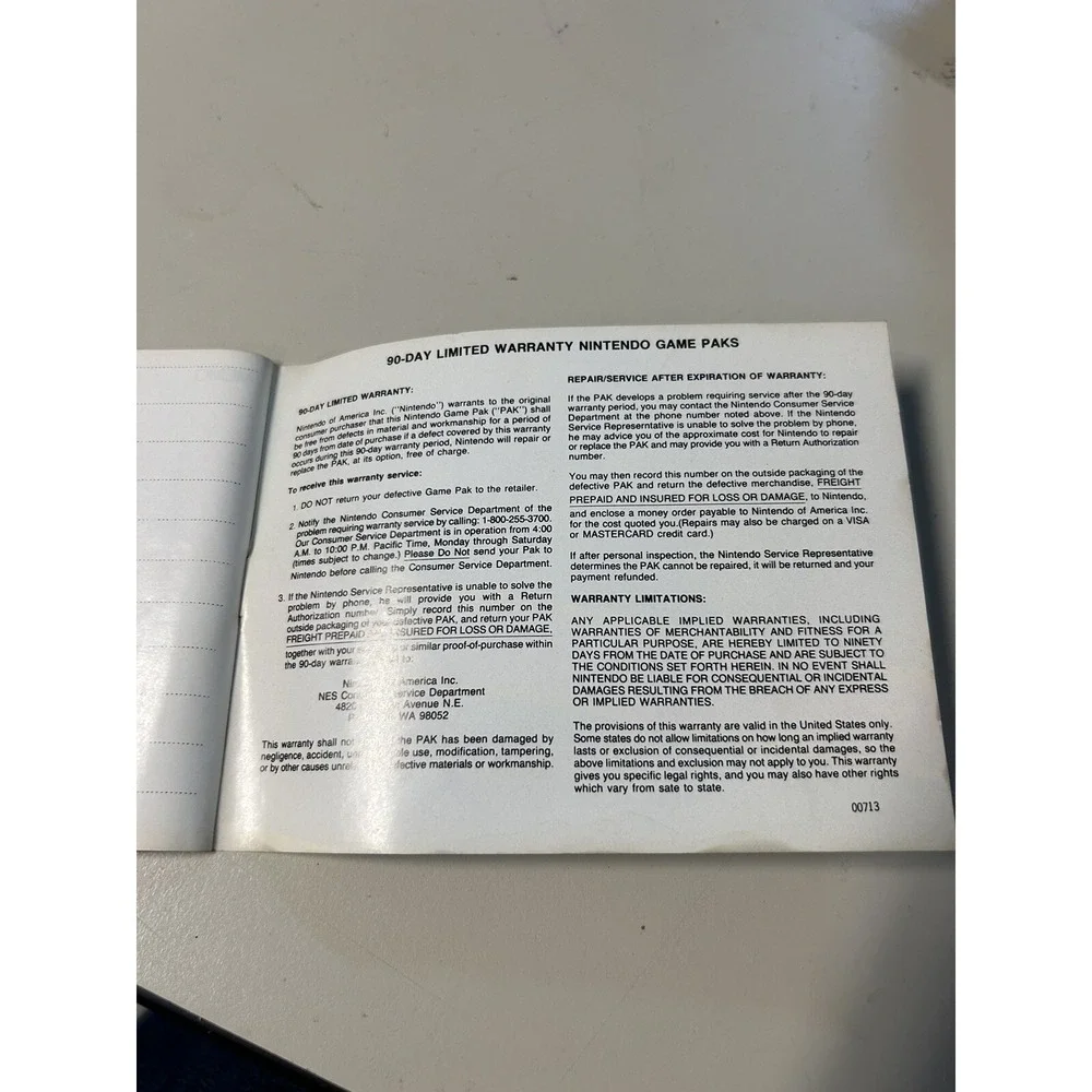 Super Mario Bros. / Duck Hunt (Nintendo NES) Booklet Instruction Manual Only!